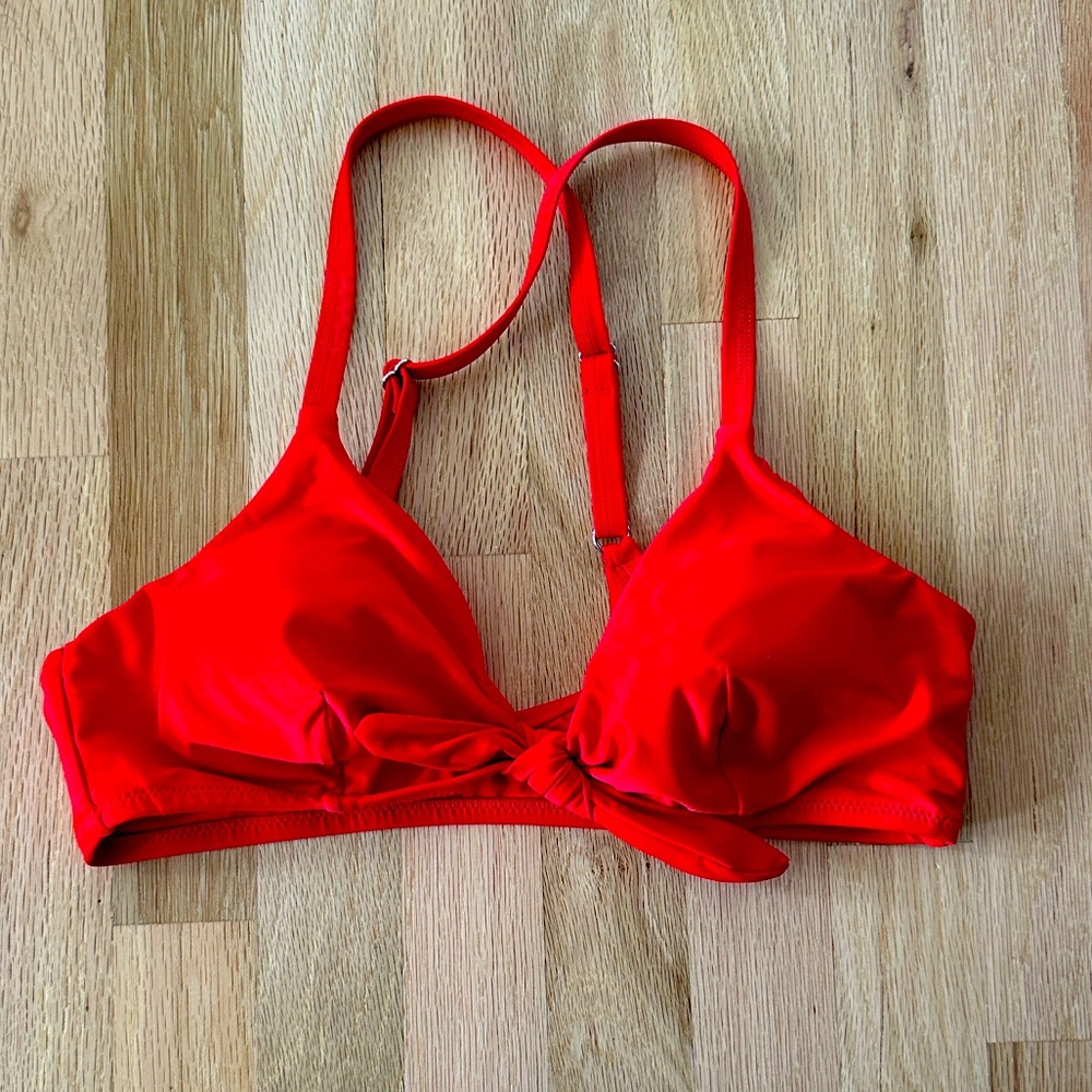 Cupshe Vibrant Red Bikini Top